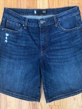 KUT From The Kloth Denim Shorts Womens Dark Wash Stretch Mid Rise